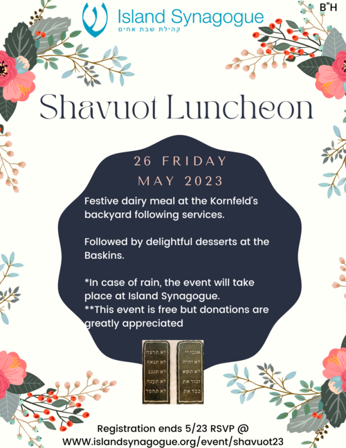 Banner Image for Shavuot Luncheon